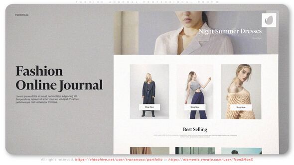 Videohive Fashion Journal Professional Promo Product Promo template preview