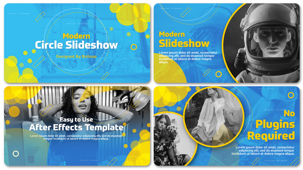 Modern Circle Slideshow Premiere Pro template preview