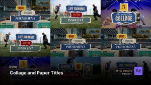Videohive Intro/Opening - Collage and Paper Titles After Effects Project Files Titles template preview