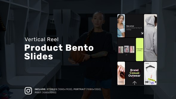 Videohive Product Bento Slides Vertical Reel Product Promo template preview