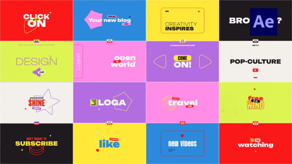 Videohive Social Media Titles Transition /Ae Elements template preview