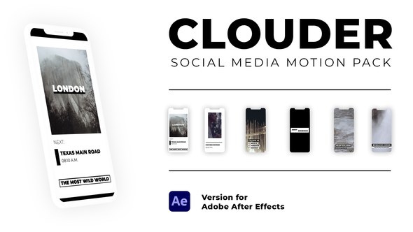Videohive Clouder - Motion Pack for Social Media Broadcast-packages template preview