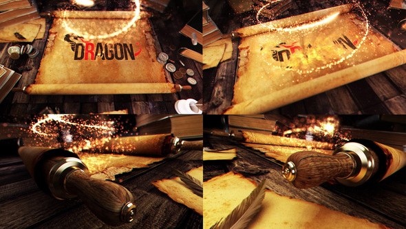 Videohive Ancient Parchment Unveil Logo Stings template preview