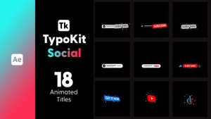 Videohive Typo Kit Social Titles for After Effects Titles template preview