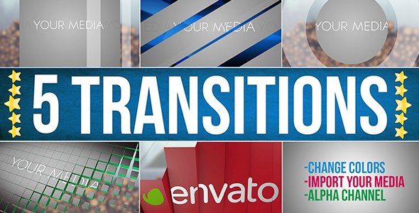 Transitions Video Displays template preview