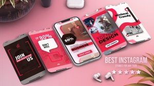 Videohive Pink Instagram Vertical Reels Product Promo template preview