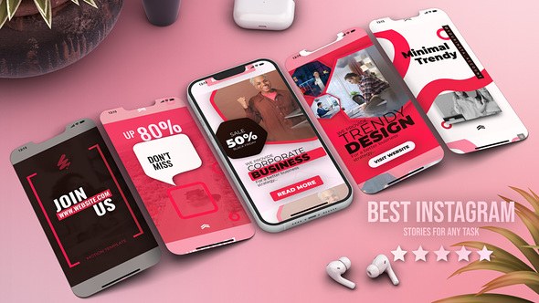 Videohive Pink Instagram Vertical Reels Product Promo template preview