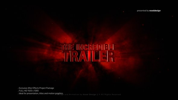 Videohive Incredible 3D Title Titles template preview