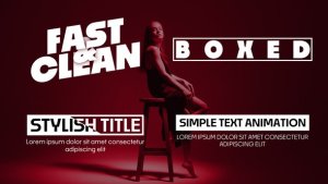 Videohive Fast and Clean Text Animations Titles template preview