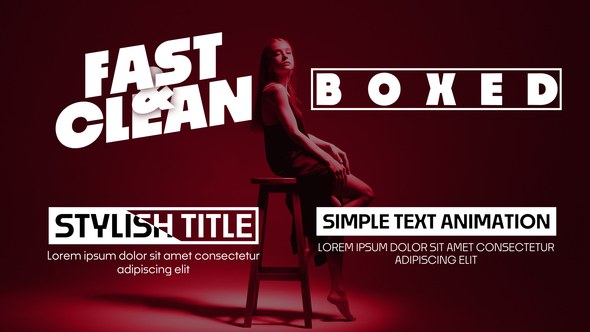 Videohive Fast and Clean Text Animations Titles template preview
