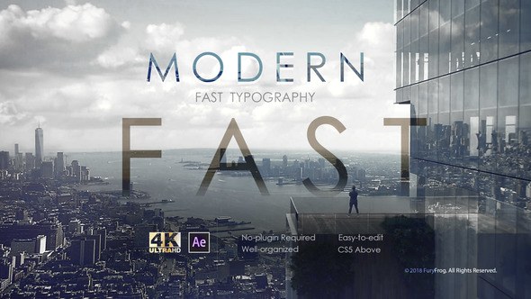 Videohive Modern Fast Typography Openers template preview