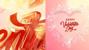 Videohive 3D Valentine Intro Logo Stings template preview