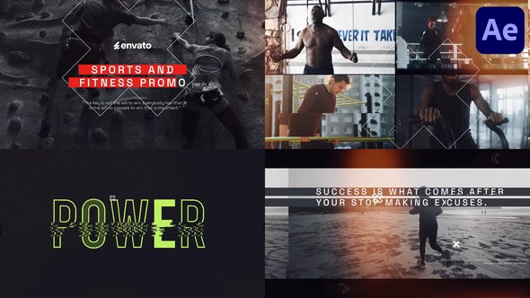 Videohive Sports and Fitness Promo for After Effects Openers template preview