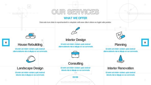 Videohive Architect Company Presentation Video Displays template preview