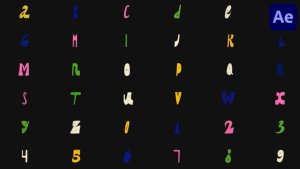 Videohive Hand Drawn Doodles Alphabet for After Effects Elements template preview