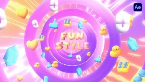 Videohive Glow Colorful Logo Intro Logo Stings template preview