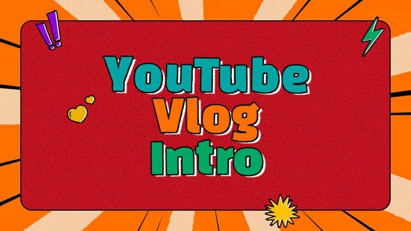 Colorful Pop Vlog Opener Openers template preview