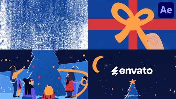 Videohive New Year Tree Logo Opener | After Effects Logo Stings template preview