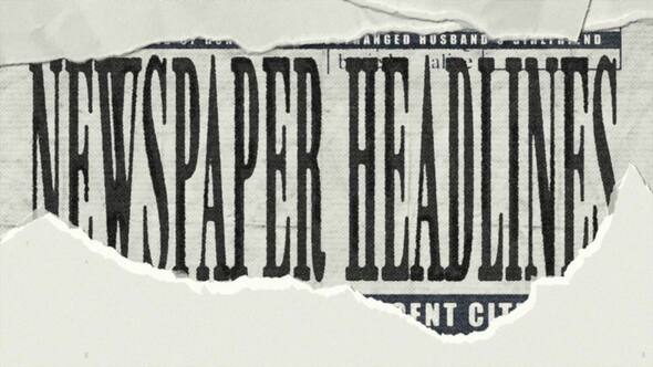 Videohive Newspaper Headlines Broadcast-packages template preview