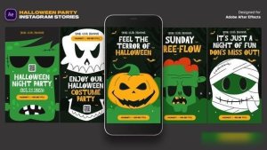 Videohive Halloween Party Instagram Stories Openers template preview
