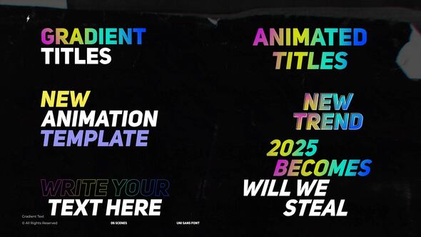 Videohive Gradient Text | After Effects Titles template preview