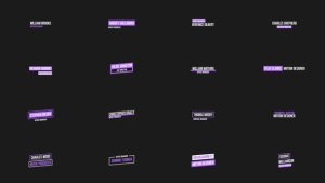 Simple Lower Thirds for After Effects Video Displays template preview