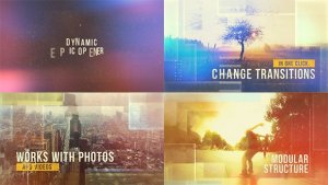 Dynamic Epic Opener Video Displays template preview