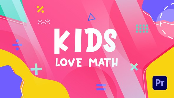 Kids Love Math Slideshow | Premiere Pro MOGRT Premiere Pro template preview