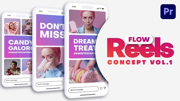 Instagram Reels, TikTok Post, Short Stories Vol. 01 Premiere Pro template preview
