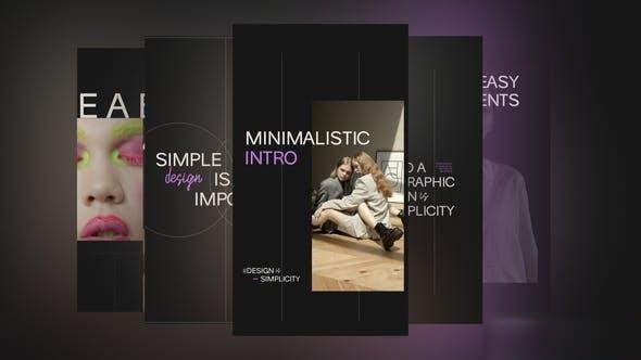 Videohive Minimalistic Intro | Vertical Openers template preview