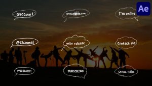 Videohive Scribble Speech Bubbles Titles for After Effects 57270020 Titles template preview