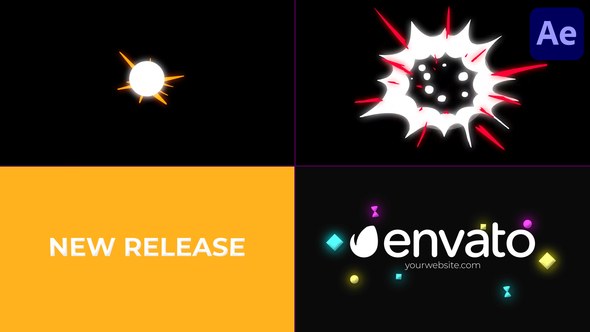 Videohive Neon Shapes Logo for After Effects Logo Stings template preview