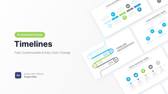 Timelines Infographics template preview