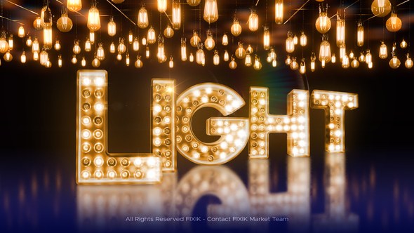 Videohive Lights Typeface | AE Titles template preview
