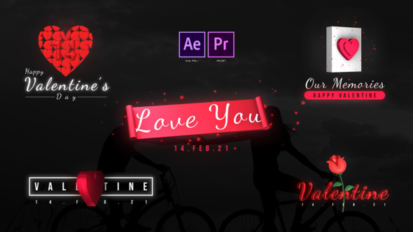 Videohive Valentines Day Titles Titles template preview