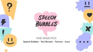 Videohive Speech Bubbles. Hand Drawn Pack Titles template preview