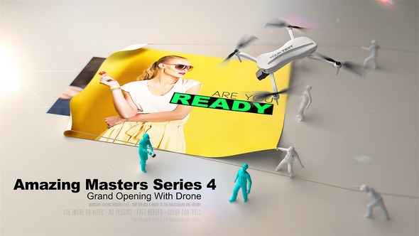 Amazing Masters Series 4 - Grand Opening With Drone Video Displays template preview