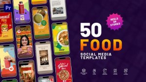 Food Menu Instagram Stories Premiere Pro template preview