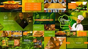 Videohive Food Restaurant Promo Video Displays template preview