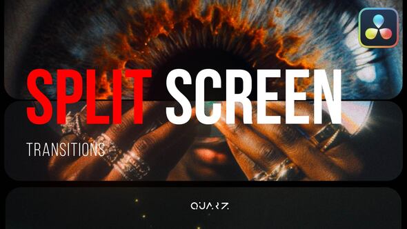 Split Screen Transitions for DaVinci Resolve Video Displays template preview