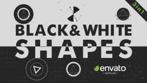 Videohive Black White Shapes Logo Stings template preview