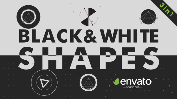 Videohive Black White Shapes Logo Stings template preview