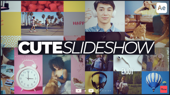 Videohive Cute Slideshow Video Displays template preview