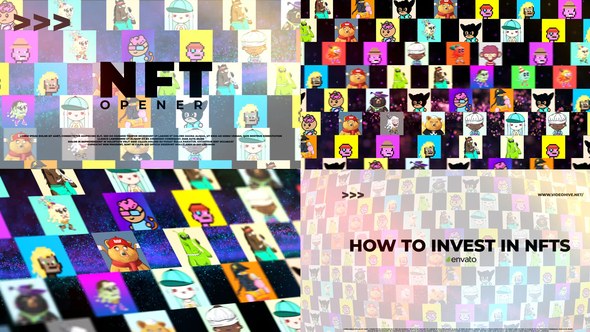 Videohive NFT Opener with Particles Video Displays template preview