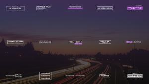 Minimal Titles 4K Video Displays template preview