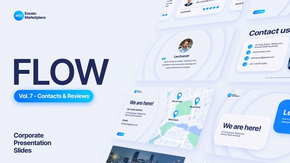 Videohive Flow - Contacts Scenes Pack Titles template preview