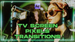 Videohive TV Screen Pixels Transitions Broadcast-packages template preview