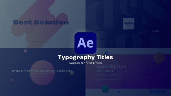 Videohive Typography Titles 47555486 Titles template preview