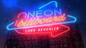 Videohive Neon Billboard Logo Revealer Logo Stings template preview