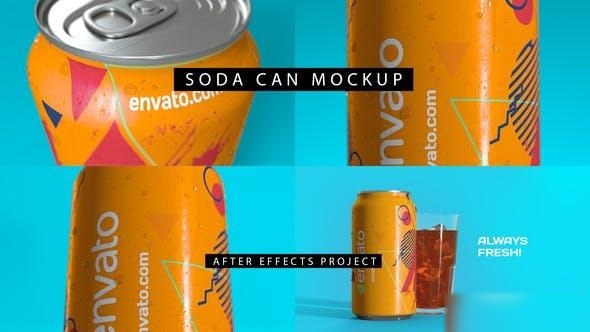Videohive Soda Can Mockup 4K